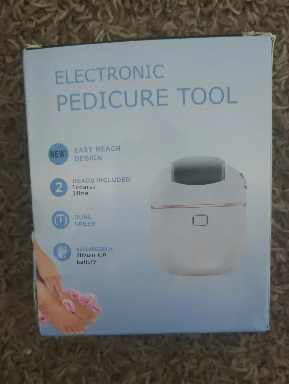 Electronic Pedicure Tool - White (No Brand)